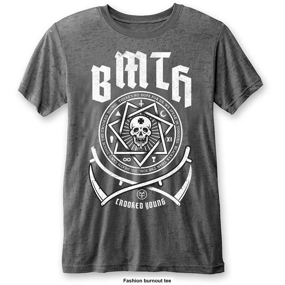 BRING ME THE HORIZON - CROOKED YOUNG - Burnout T-Shirt Grey