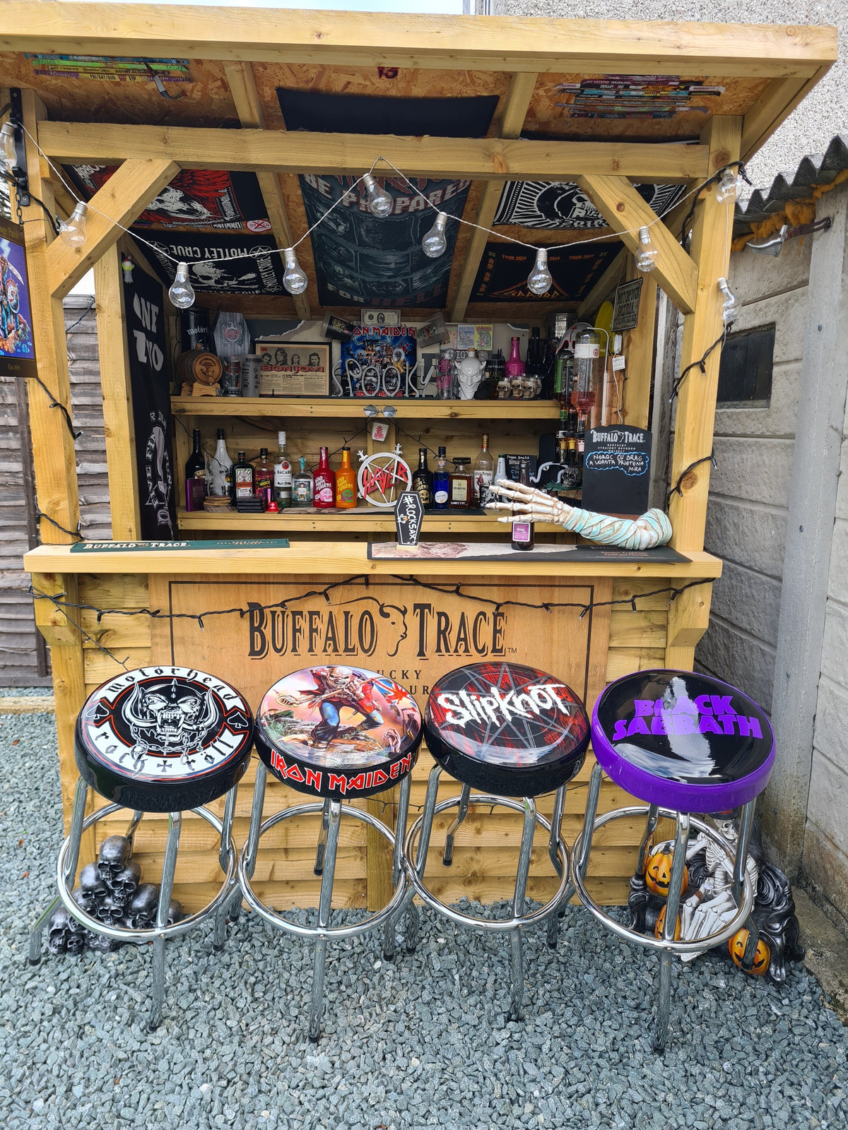 Rocksax Marilyn Manson Bar Stool - Red Lips