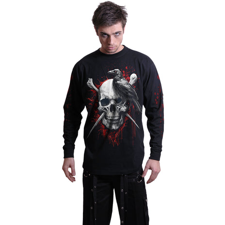 DEATH RAVEN - Longsleeve T-Shirt Black