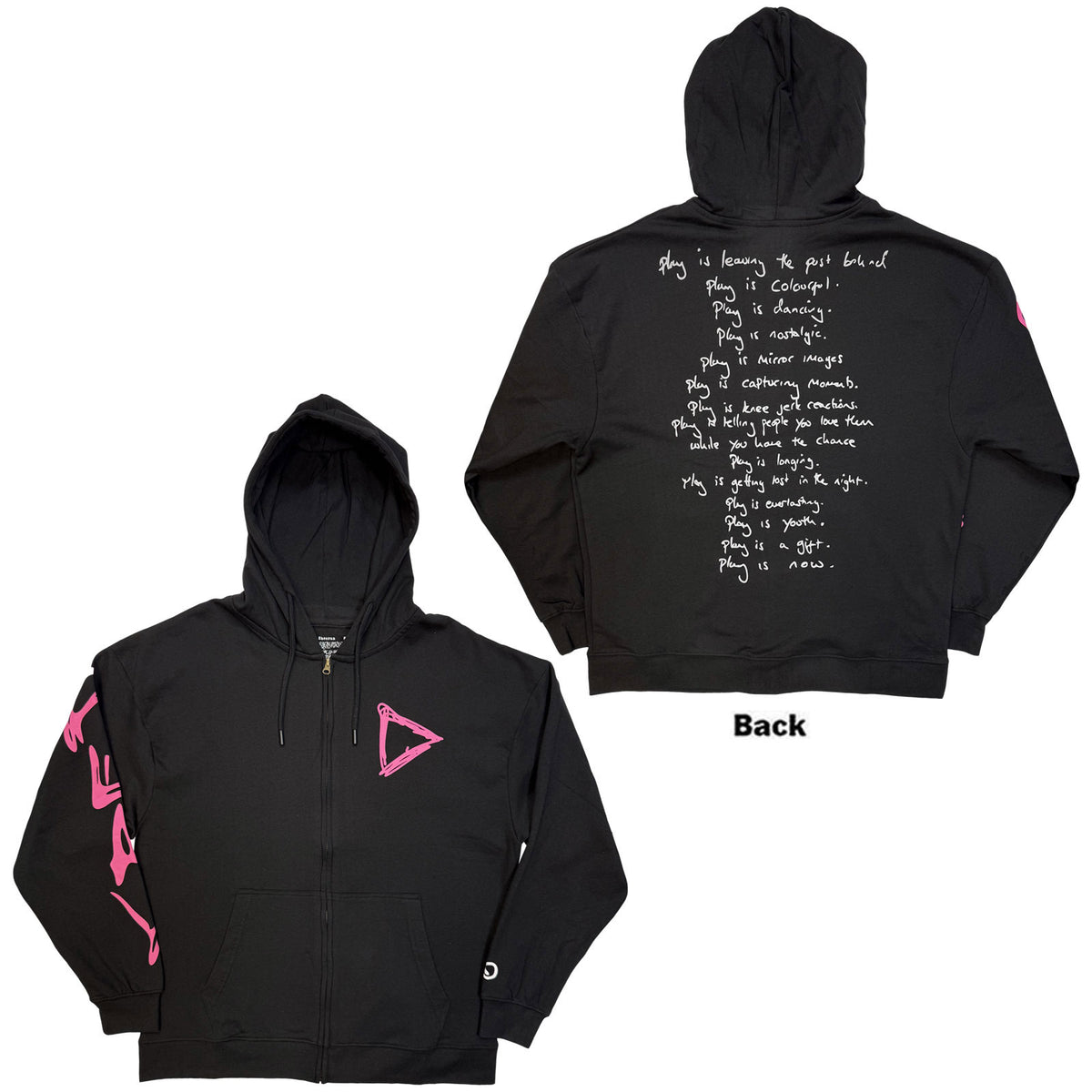 ED SHEERAN - PLAY - Zipped Hoodie Black
