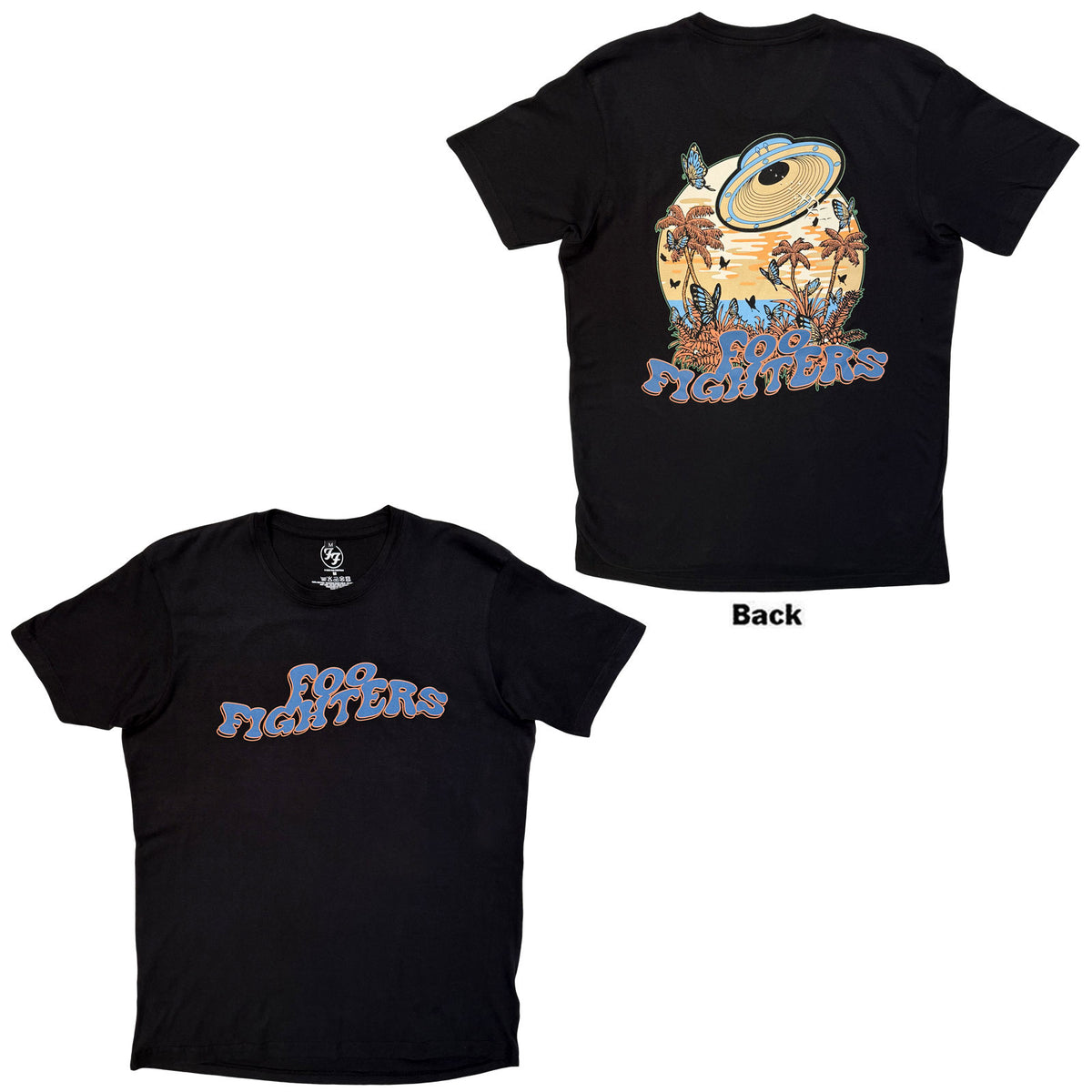 FOO FIGHTERS - SPACE BUTTERFLIES - Carbon T-Shirt Black