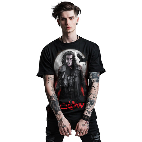 THE CROW - BLOOD MOON - Front Print T-Shirt Black