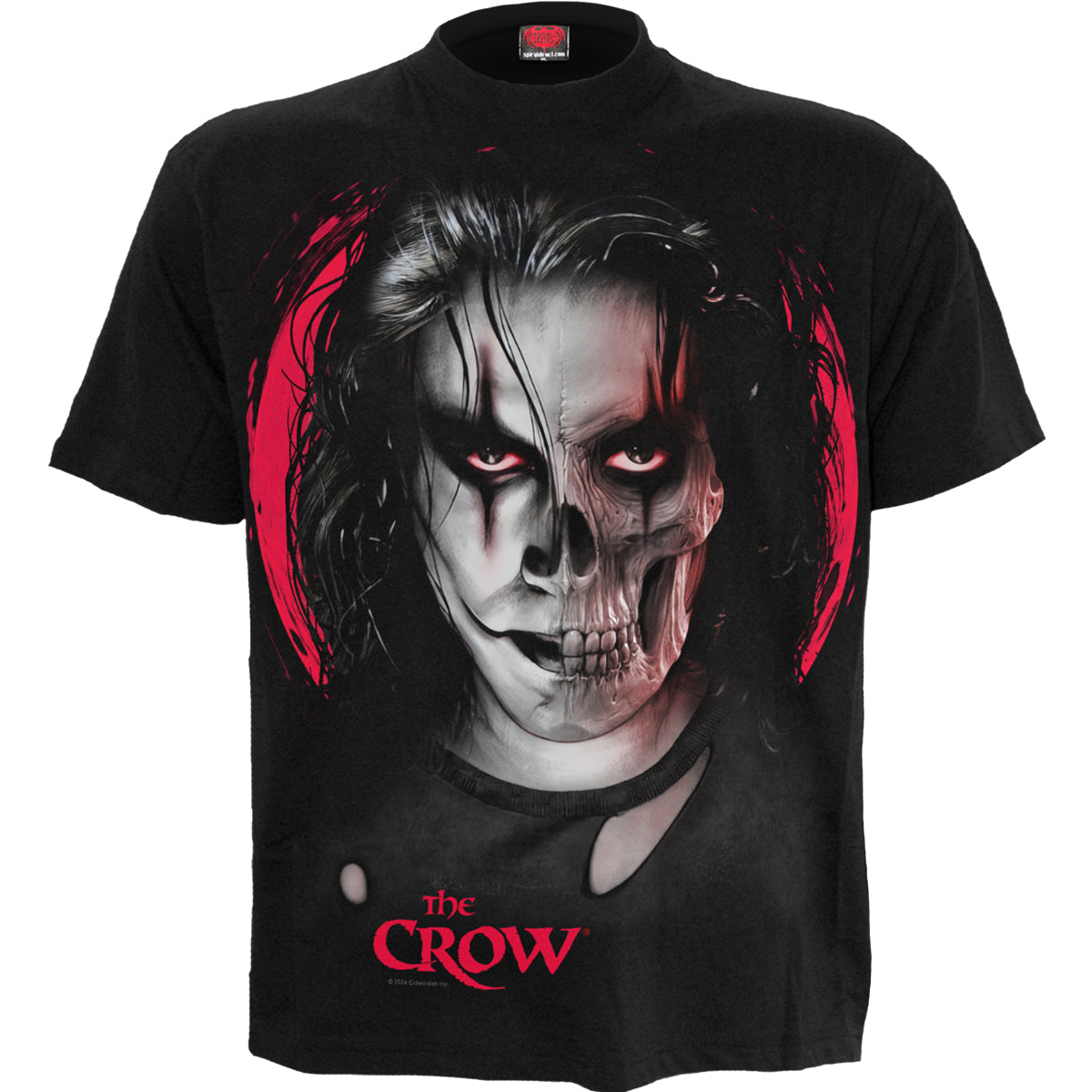 THE CROW - SKULL FACE - T-shirt imprimé sur le devant Noir