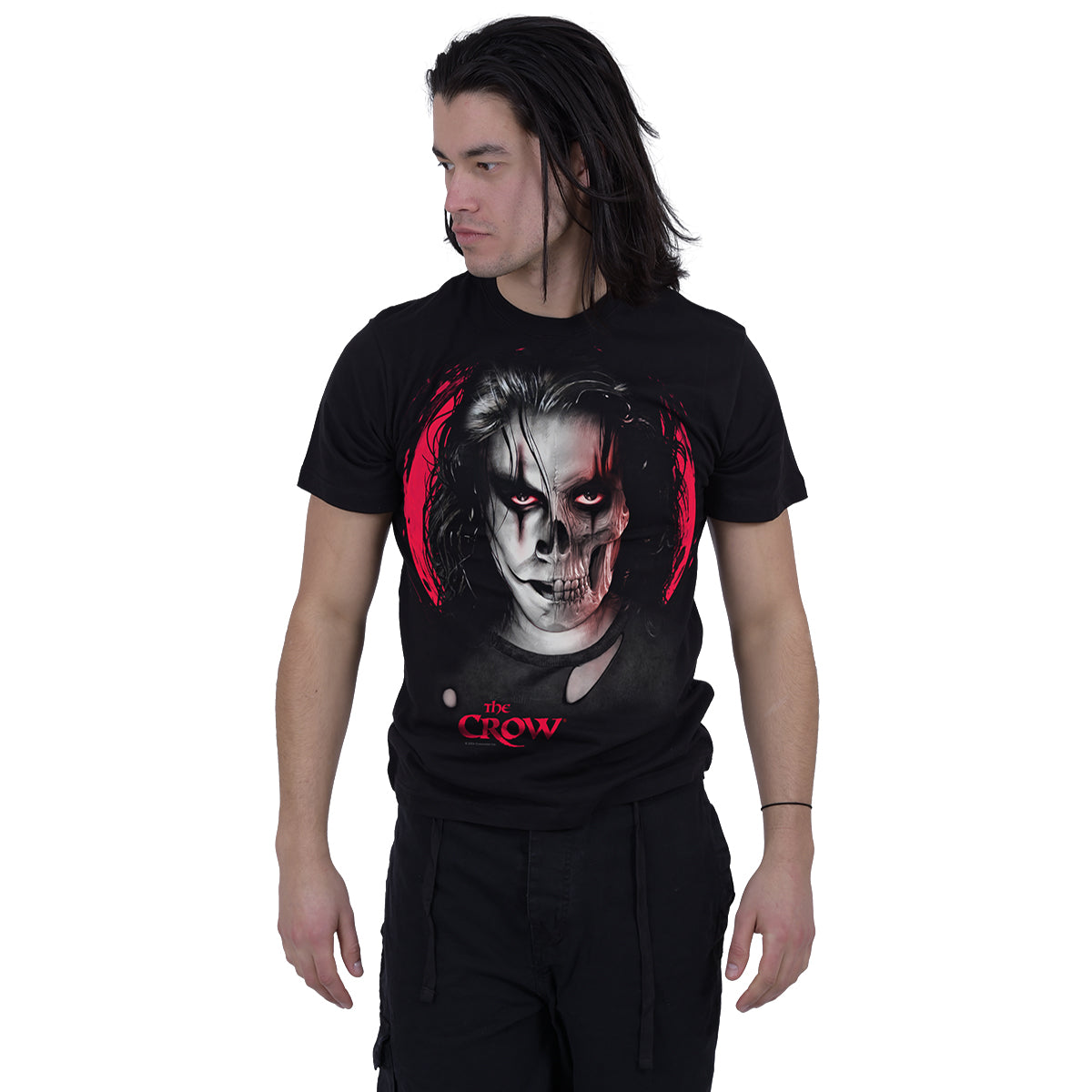 THE CROW - SKULL FACE - T-shirt imprimé sur le devant Noir