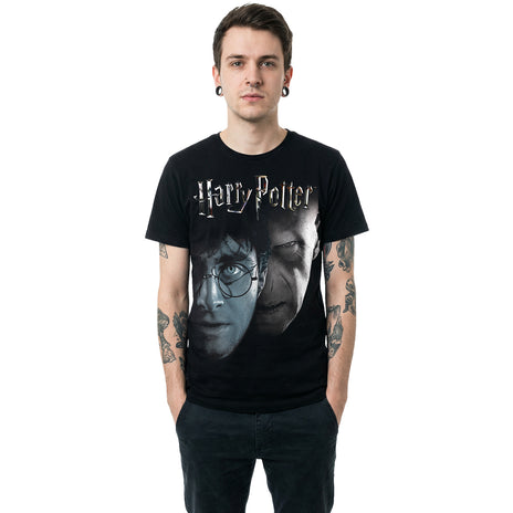 HARRY POTTER - SHADOW FACES - Front Print T-Shirt Black