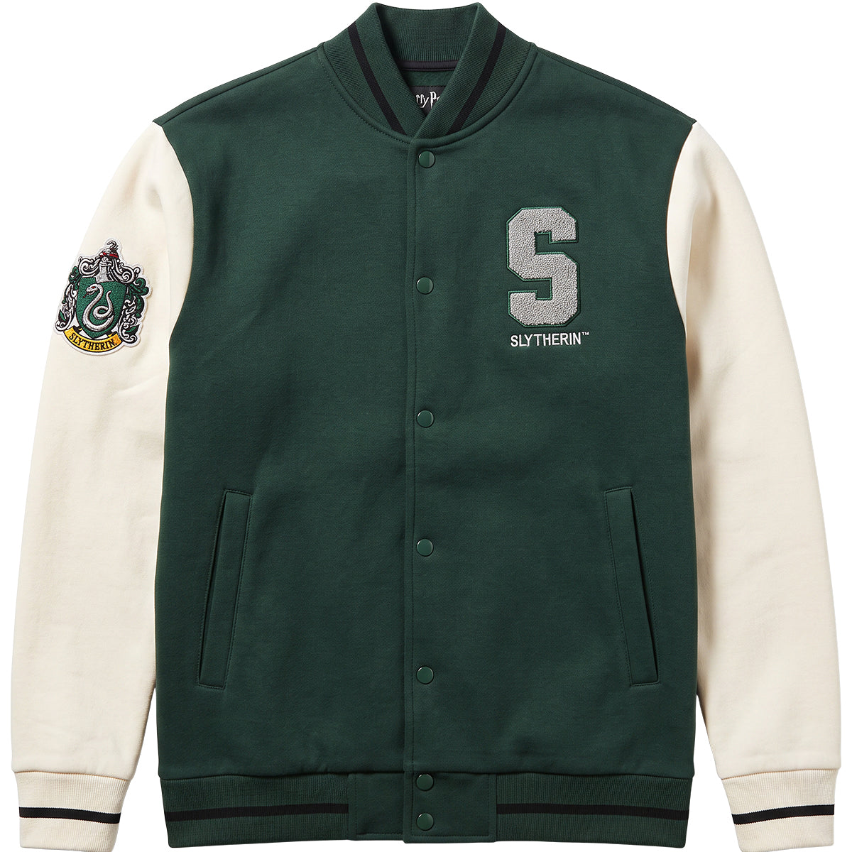 HARRY POTTER - SLYTHERIN VARSITY - Veste de baseball vert foncé avec détails argentés B