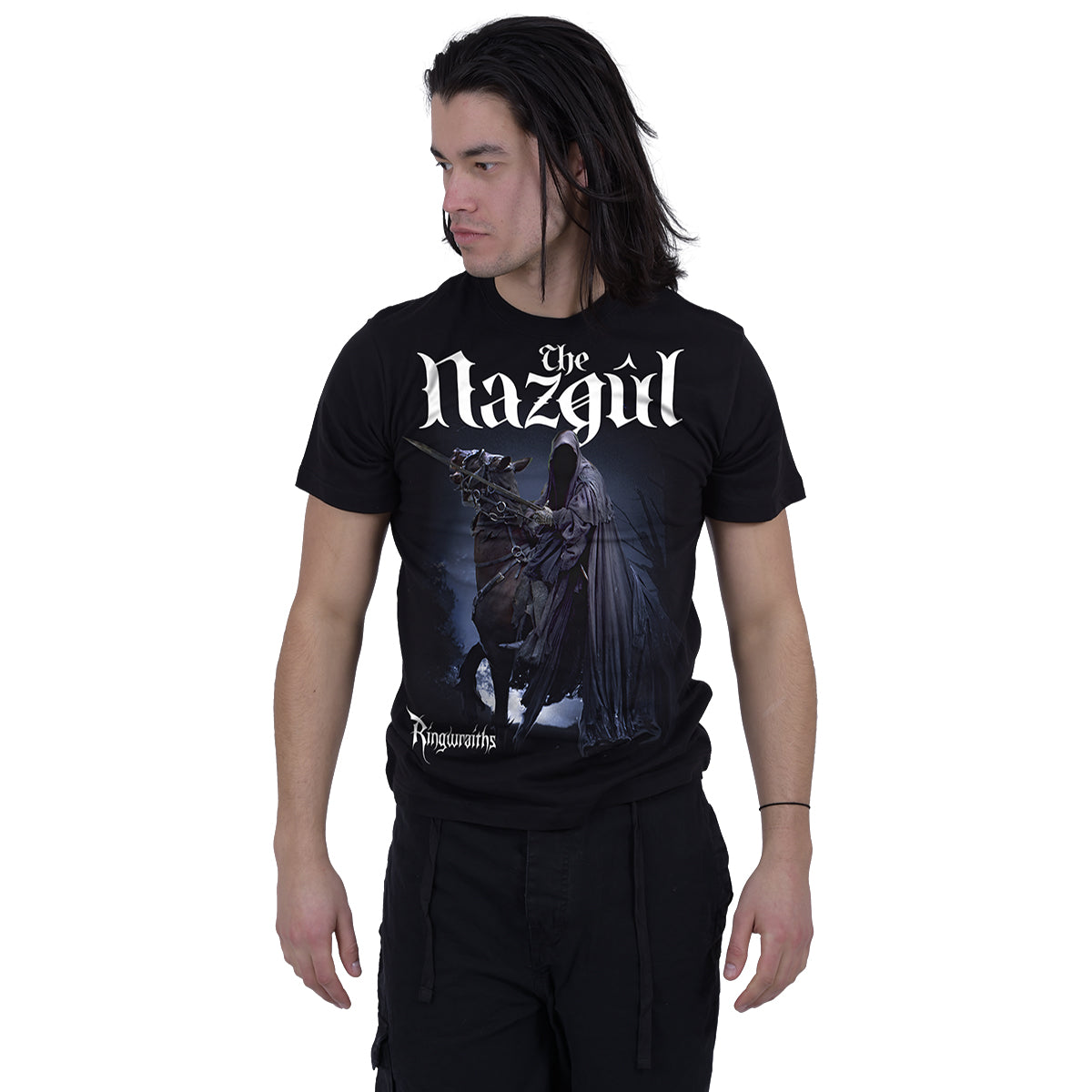 LOTR - THE NAZGUL - RINGWRAITHS - T-shirt à impression frontale Noir