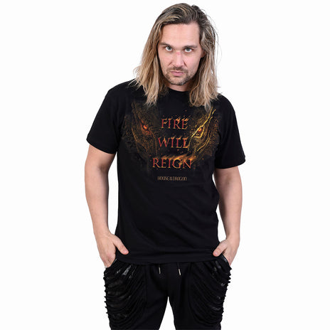 HOD 2 - FIRE WILL REIGN - T-shirt imprimé sur le devant noir