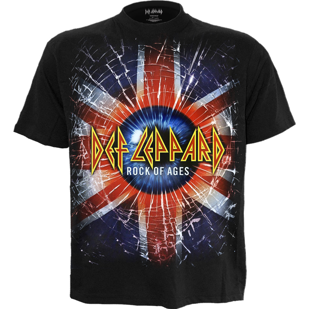 DEF LEPPARD - ROCK OF AGES - T-shirt imprimé sur le devant Noir