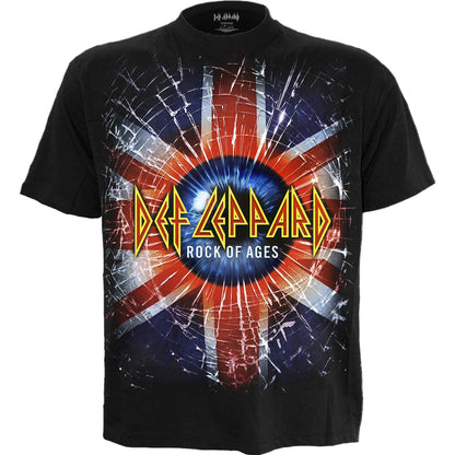 DEF LEPPARD - ROCK OF AGES - T-shirt imprimé sur le devant Noir