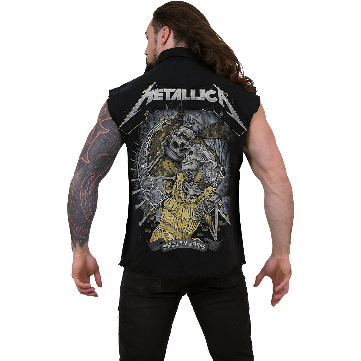 METALLICA - NOTHING ELSE MATTERS - Travailleur sans manches Stone Washed Noir
