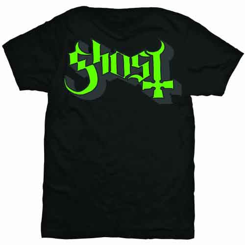 GHOST - GREEN/GREY KEYLINE LOGO - T-Shirt Black