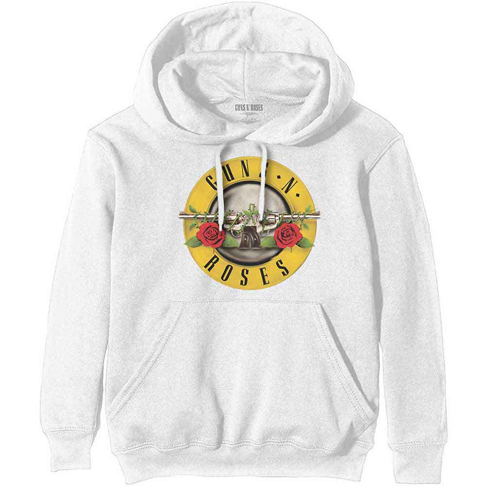 GUNS N' ROSES - CLASSIC LOGO - Pullover Hoodie White