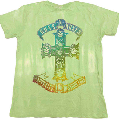 GUNS N' ROSES - GRADIENT USE YOUR ILLUSION TOUR - T-Shirt Green