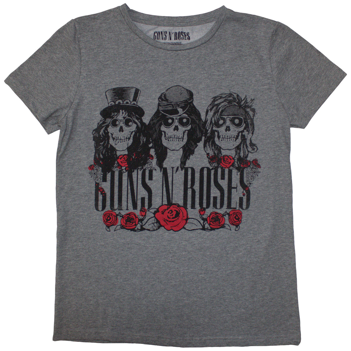 GUNS N' ROSES - HELL GROUP - Ladies T-Shirt Grey