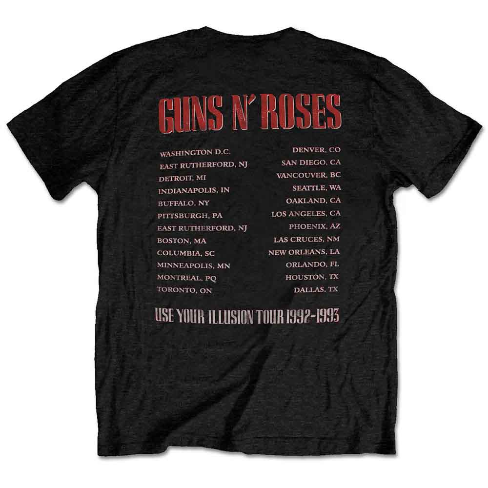 GUNS N' ROSES - ILLUSION TOUR - T-Shirt Black