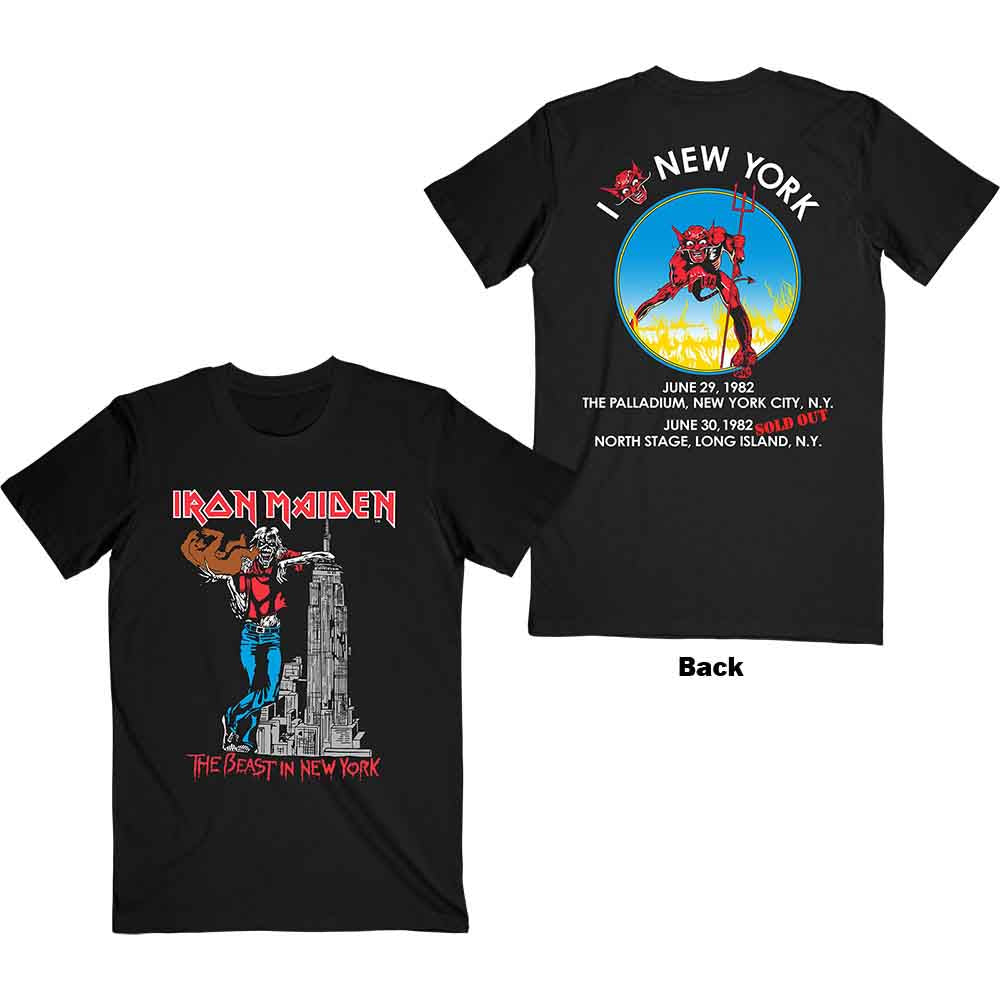 IRON MAIDEN - THE BEAST IN NEW YORK - T-Shirt Black