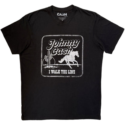 JOHNNY CASH - I WALK THE LINE - Carbon T-Shirt Black
