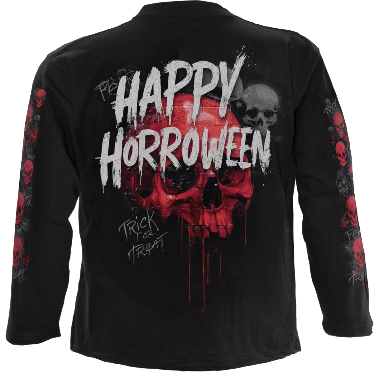 HAPPY HORROWEEN - T-shirt à manches longues noir