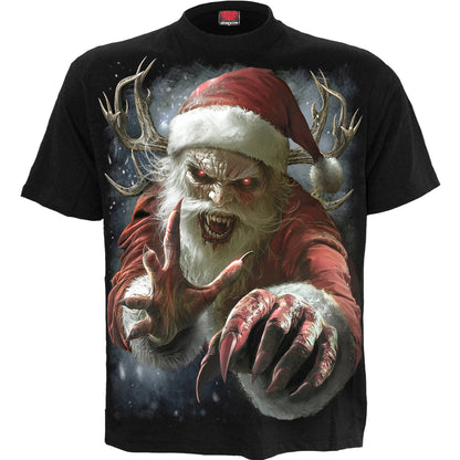 NAUGHTY OR NICE SANTA - T-Shirt Black