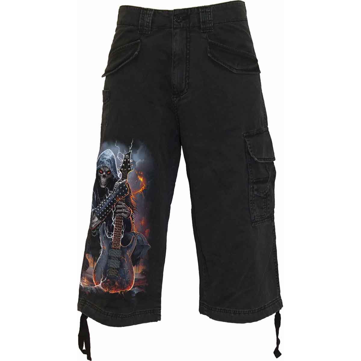 DEATH ROCKER - Short Vintage 3/4 Long Noir