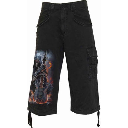 DEATH ROCKER - Short Vintage 3/4 Long Noir