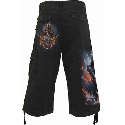 DEATH ROCKER - Short Vintage 3/4 Long Noir