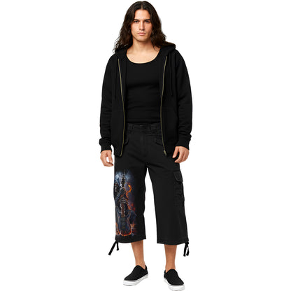 DEATH ROCKER - Short Vintage 3/4 Long Noir