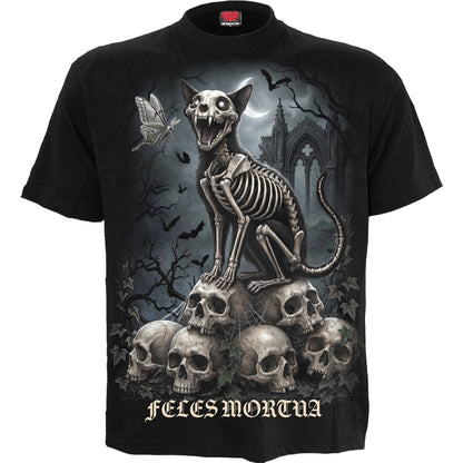 FELES MORTUA - T-shirt noir avec imprimé sur le devant