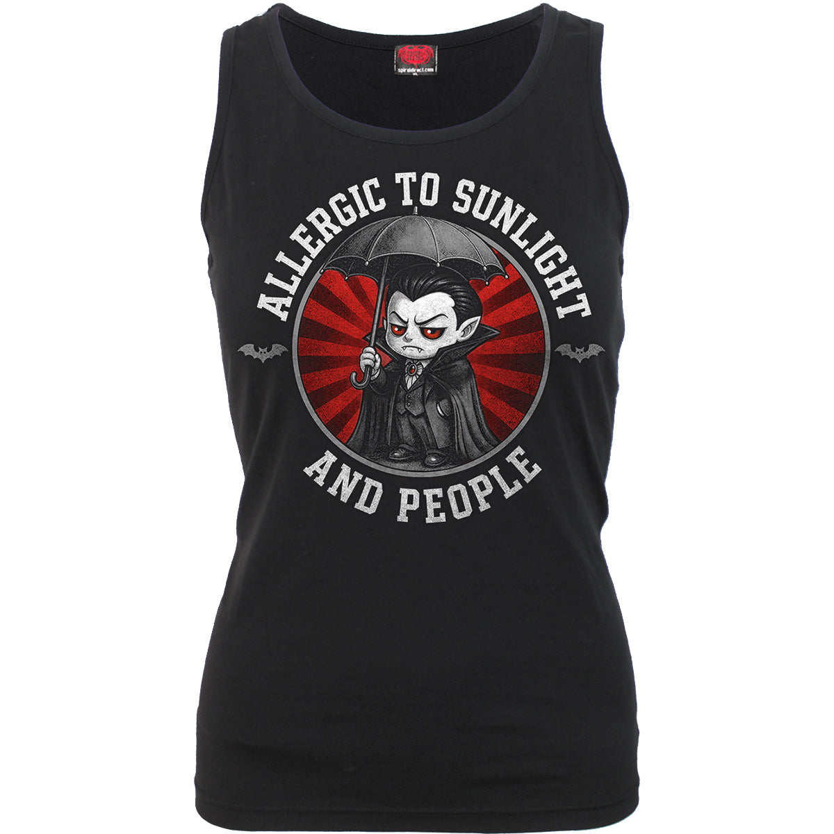 ALLERGIES - Razor Back Top Black