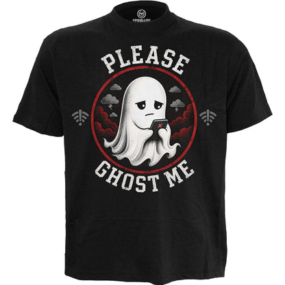 GHOST ME  - T-shirt noir avec imprimé sur le devant