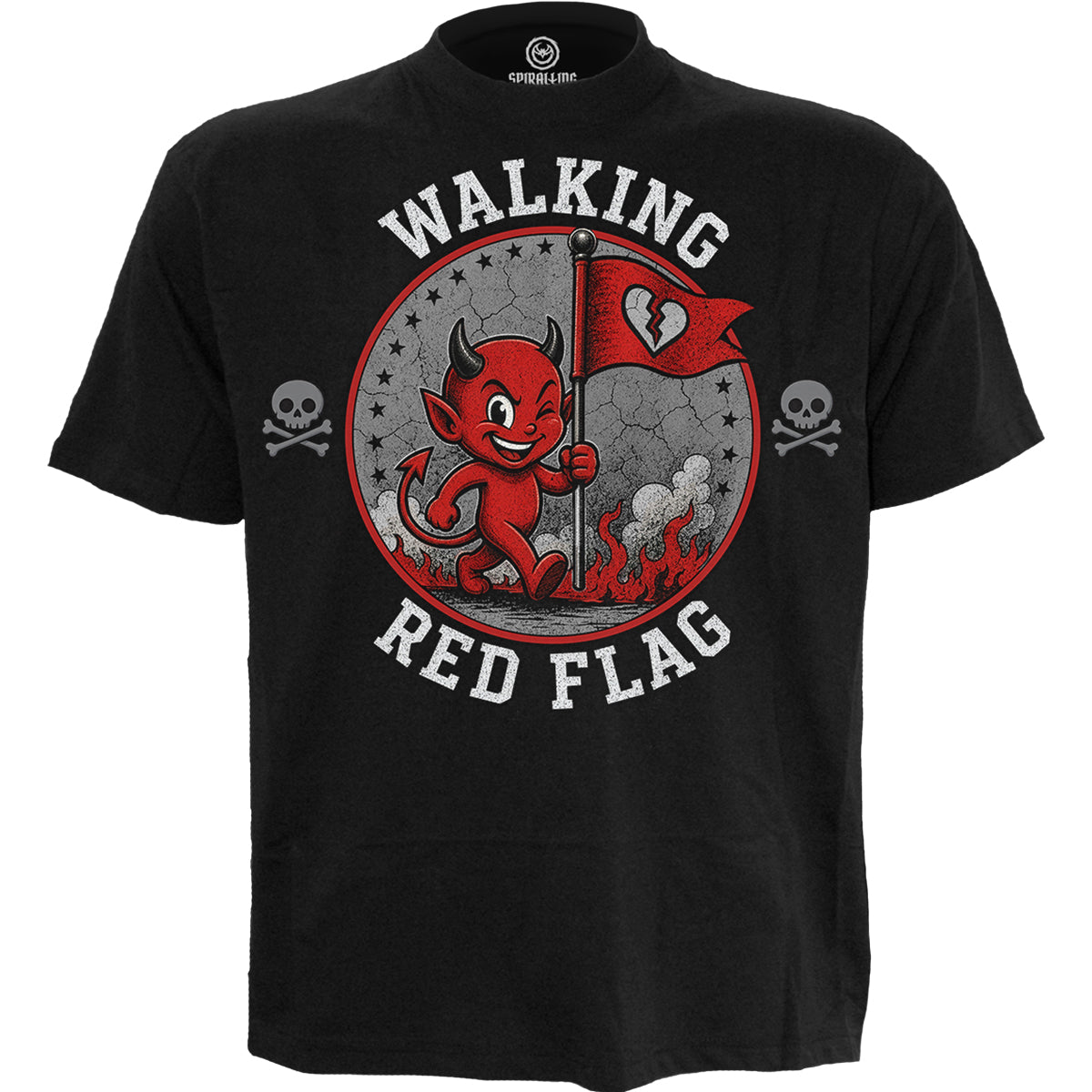 RED FLAG - T-shirt noir avec imprimé sur le devant