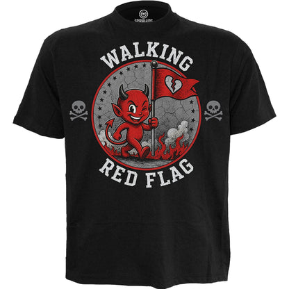 RED FLAG - T-shirt noir avec imprimé sur le devant
