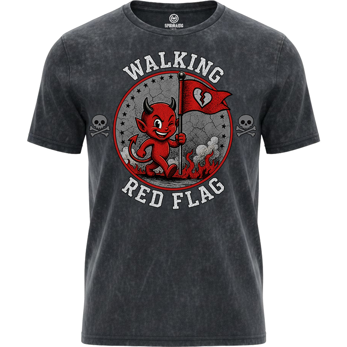 RED FLAG - T-shirt délavé à l'acide