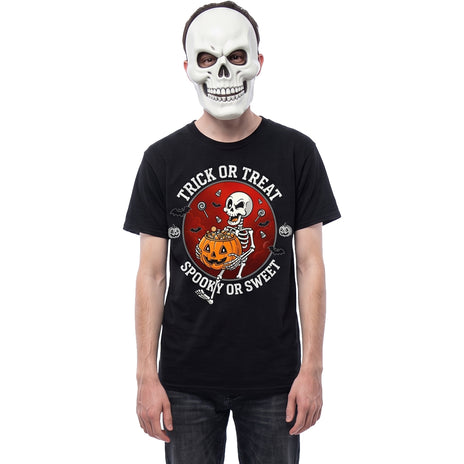 EFFRAYANT OU MIGNON - T-shirt noir avec imprimé sur le devant