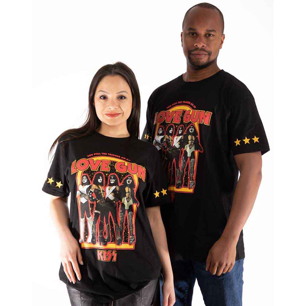 KISS - LOVE GUN STARS - T-Shirt Black
