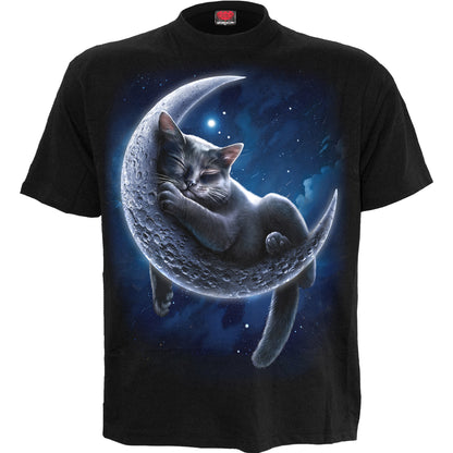 VELVET MOON - Front Print T-Shirt Black