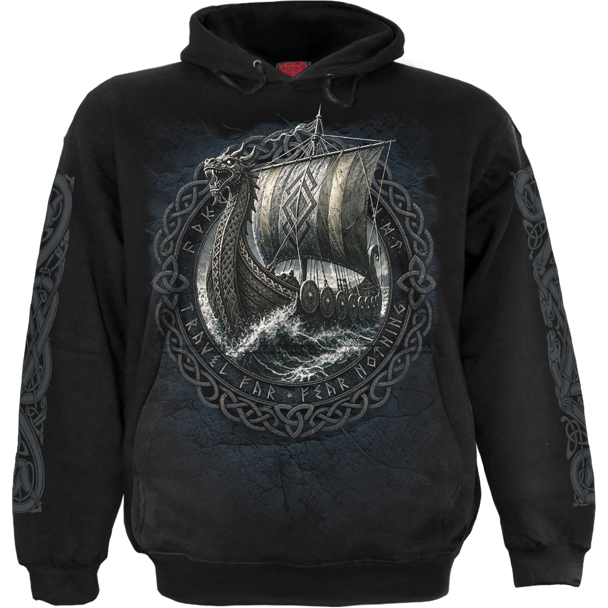 VIKING NORSEMAN - Sweat à capuche noir