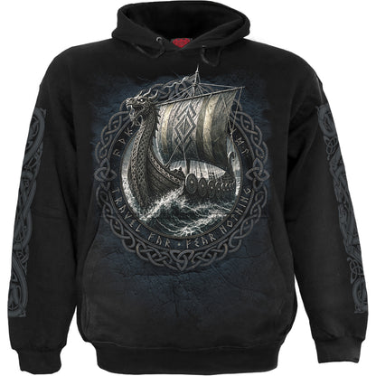 VIKING NORSEMAN - Sweat à capuche noir