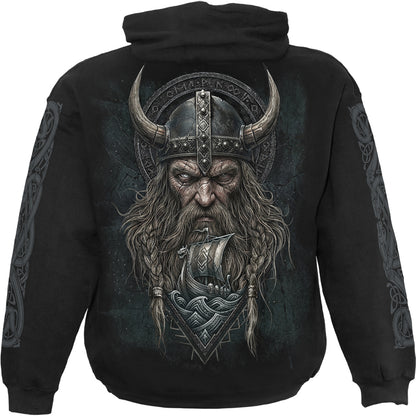 VIKING NORSEMAN - Sweat à capuche noir