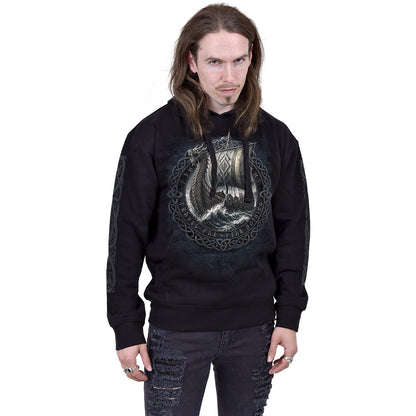 VIKING NORSEMAN - Sweat à capuche noir