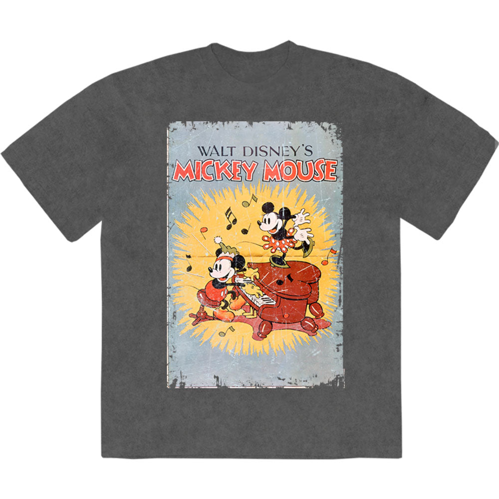 DISNEY - MICKEY PIANO - Stone Wash T-Shirt Grey
