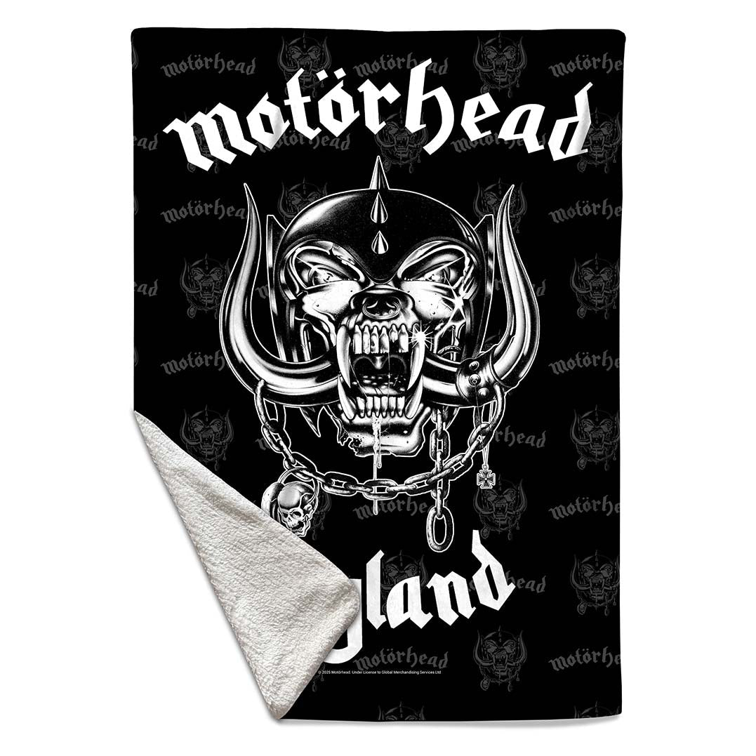 Rocksax Motorhead Sherpa Fleece Blanket - England
