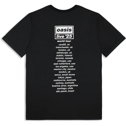 OASIS - COLLAGE LIVE '25 WORLD TOUR - T-Shirt Black