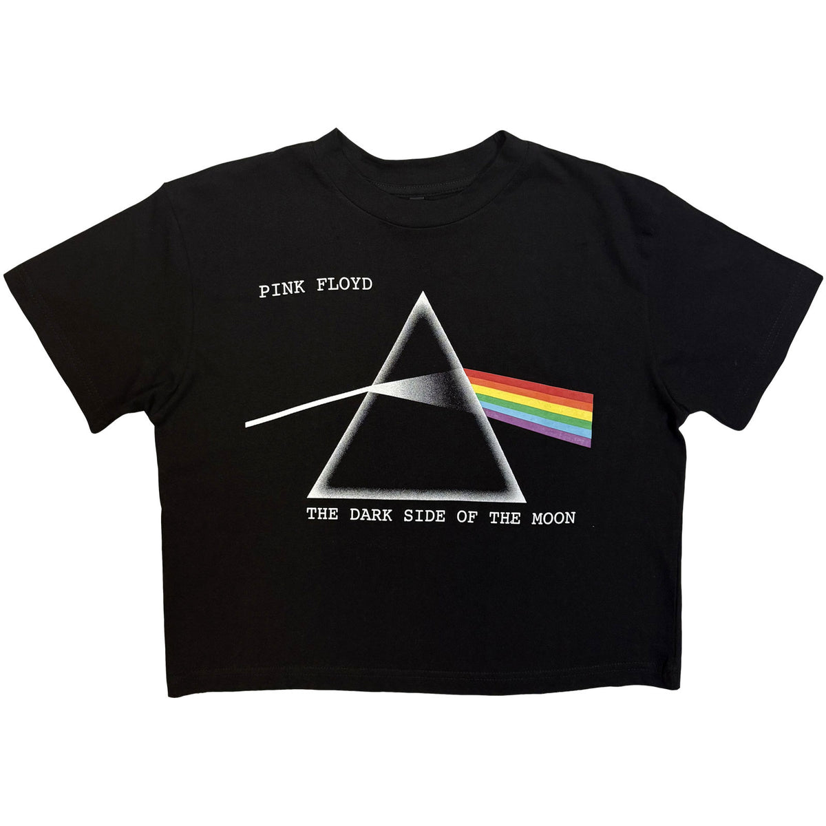 PINK FLOYD - DARK SIDE OF THE MOON COURIER - Ladies Crop Top Black