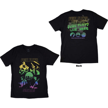 PINK FLOYD - ANIMALS RAINBOW PHOTO - T-Shirt Black