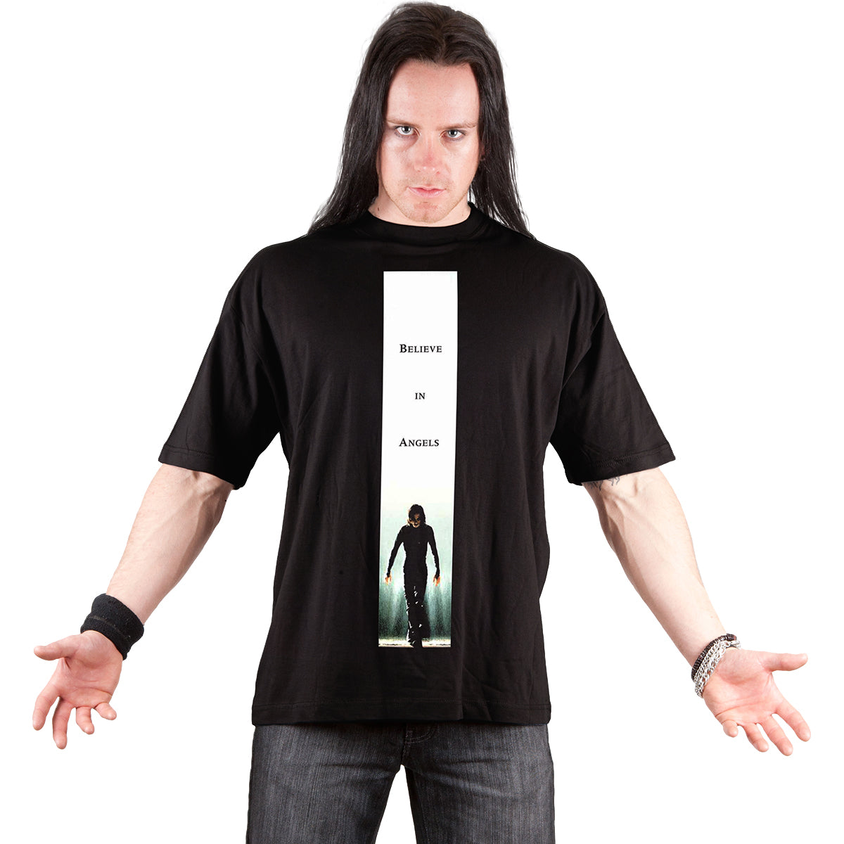 THE CROW - POSTER ART - T-shirt imprimé sur le devant Noir