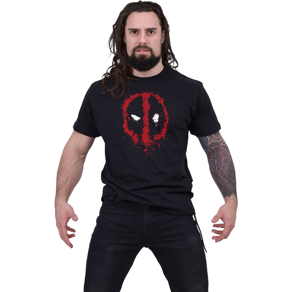 MARVEL DEADPOOL - SPLAT - T-shirt imprimé sur le devant Noir