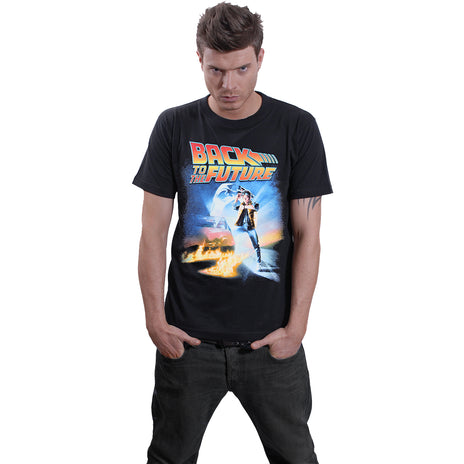 BACK TO THE FUTURE - POSTER - T-shirt imprimé sur le devant noir