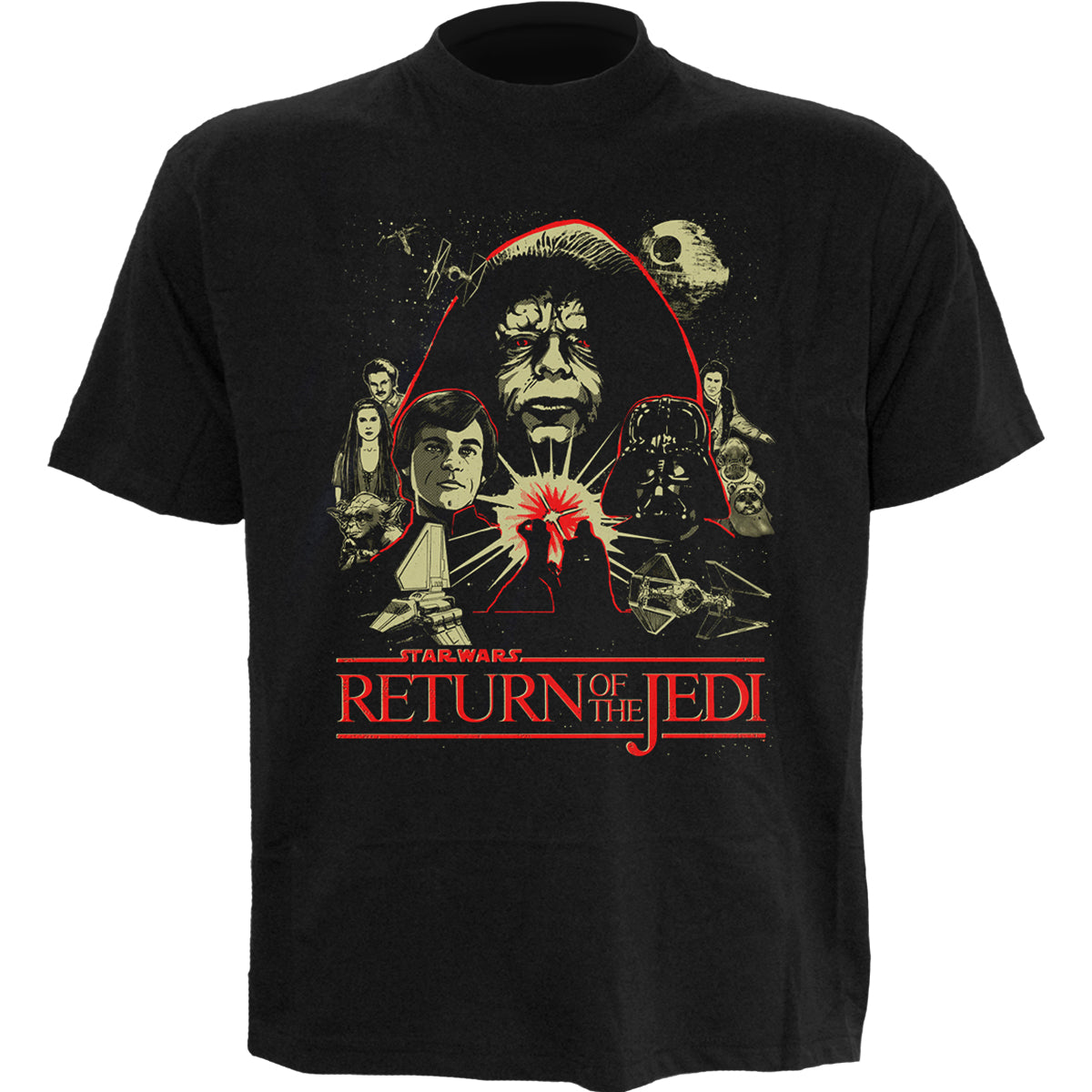 STAR WARS - MONTAGE - Front Print T-Shirt Black